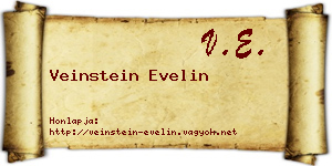 Veinstein Evelin névjegykártya
